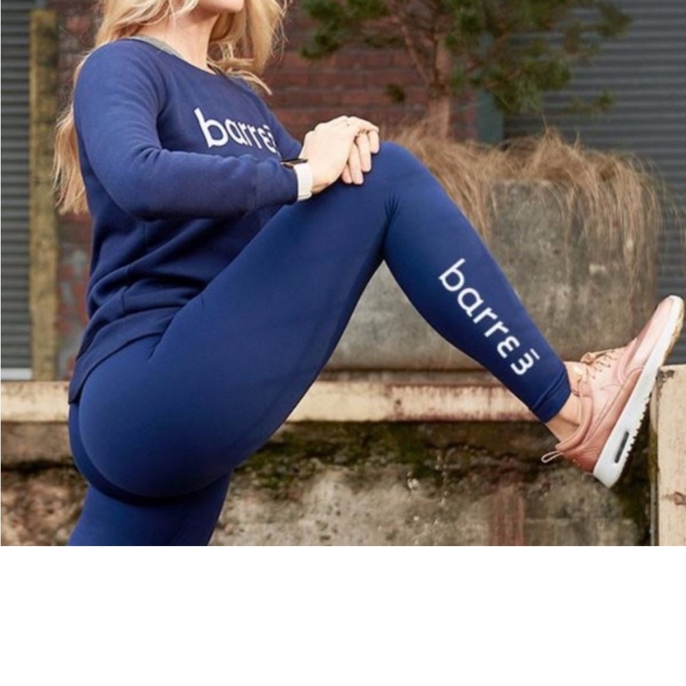 DYI Barre3 Navy Athletic Leggings Small